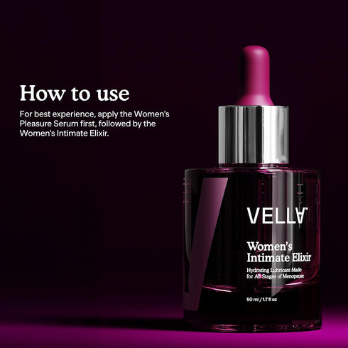 Vella Women's Intimate Elixir - Lightweight Water-Based Hydration - Ideal for all Stages of Menopause - Hyaluronic Acid