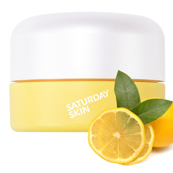 Saturday Skin Yuzu Eye Balm, Vitamin C Illuminating Under Eye Cream, Korean Niacinamide for Wrinkles, Dark Circles