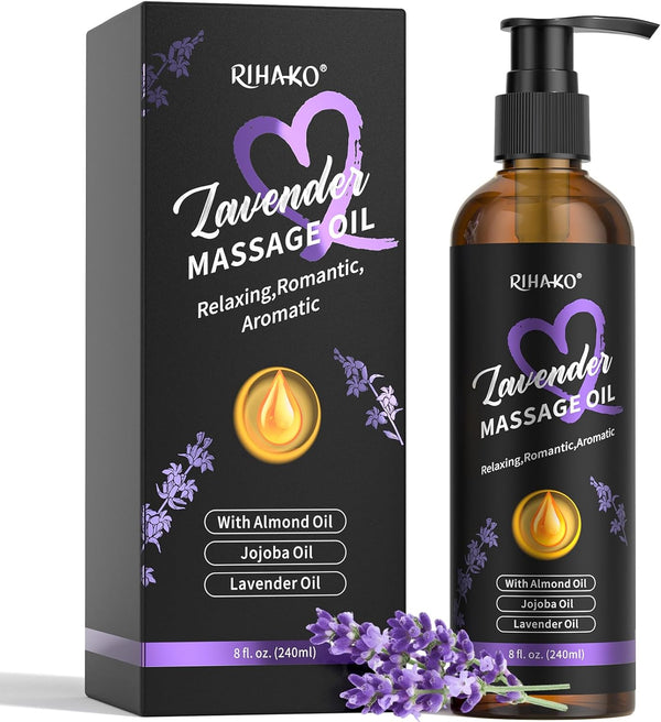 Lavender Sensual Massage Oil for CouplesRelaxing Body Massage Oil for Date Night,Smooth