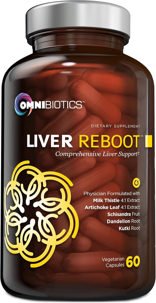 OmniBiotics Liver Cleanse Detox & Repair Supplement - 60 Vegan Capsules with Milk Thistle and Dandelion Root