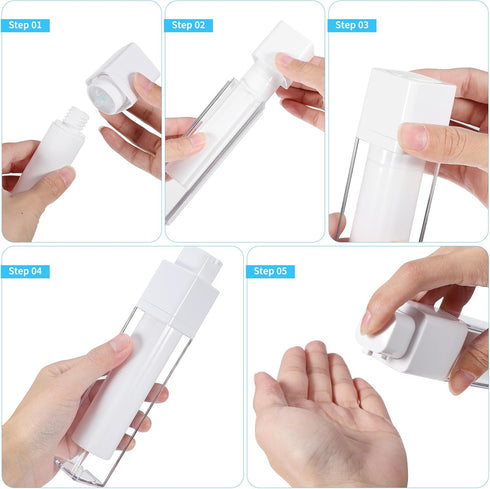 Holibanna Airless Pump Dispenser Foundation Bottle: 3pcs 50ml Refillable Pumps Container, 1.7oz Travel Skincare