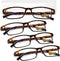 LUFF 4Pcs Anti-Blue-ray Reading Glasses, Portable Ultra-Light Readers (3.0X)