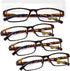 LUFF 4Pcs Anti-Blue-ray Reading Glasses, Portable Ultra-Light Readers (3.0X)