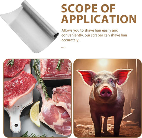 Yardwe 2pcs Pig Hair Remover Shaver, Lint Remover Scraper Kitchen Gadget for Meat Pork Animal Hair
