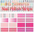 SILPECWEE Pink Nail Wraps for Women, Solid Color Glitter Self Adhesive Nail Polish Stickers with 1pc Nail File (16