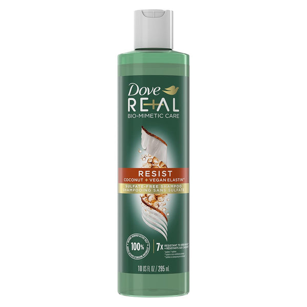 Dove RE+AL Bio-Mimetic Care Shampoo - 10oz Sulfate-Free Shampoo for Breakage-Prone Hair with Coconut + Vegan Elastin