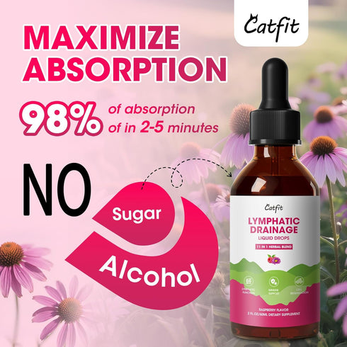 Immune, 4 Oz Lymphatic Drainage Supplements Drops for Lymph System Support, Cleanse & Detox, Liver Health