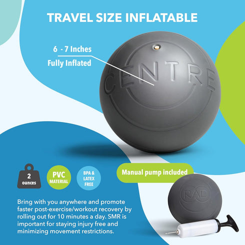 RAD Centre Soft Yoga Deep Tissue Massage Ball Myofascial Release Ball for Abdominal, Psoas, Neck & Stomach Massage