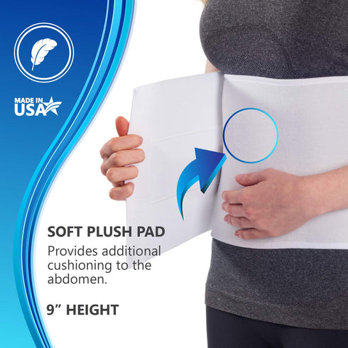 NYOrtho Postpartum Belly Binder, Abdominal Binder for Women, C-Section Recovery, Tummy Tuck Support, Medium 45"-60"