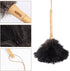Ostrich Feather Duster, 16 Inch Black Genuine Ostrich Feathers with Wood Handle, Eco-Friendly Cleaning Duster