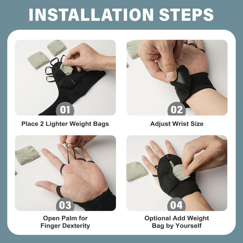 SteadyHand Weighted Glove for Tremors, Adjustable Hand Stability Aid for Kid, Men, Women, Adult