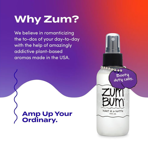 Indigo Wild Zum Bum Bidet in a Bottle, Natural, Portable Bidet, 4 fl oz