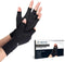 2 Pairs Fingerless Copper Arthritis Gloves for Men Women, Breathable & Moisture Wicking Compression Gloves for
