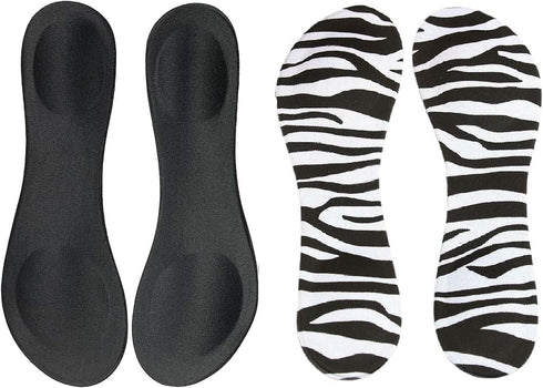 Happystep 3/4 Length Women Thin Shoe Insoles for High Heels, Cushion for Heel and Ball of Foot, 4 Pairs