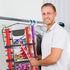 ProPik Double-Sided Gift Wrap Organizer, Wrapping Paper Storage with Multiple Pockets, Fits 40 Inch Rolls (Black seam)