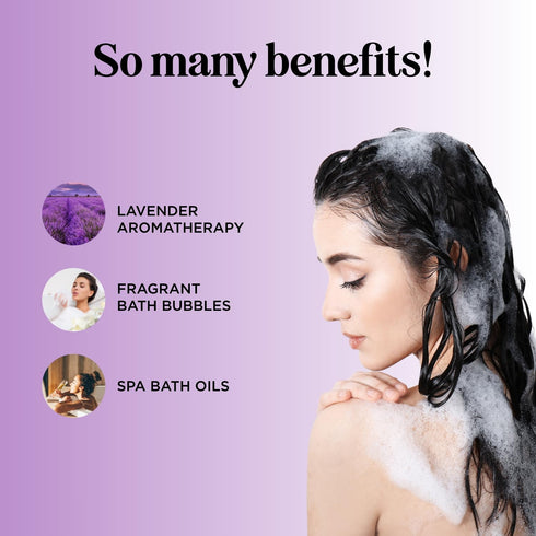 Premium Lavender Bubble Bath Soak, Aromatherapy Bubble Bath Soap for Dry Skin