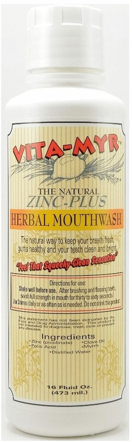 Value Package 1 – 1 Tube Original 4 Oz Zinc+ Natural Toothpaste & 1-16 Oz Natural Mouthwash, Gluten Free, Vegan