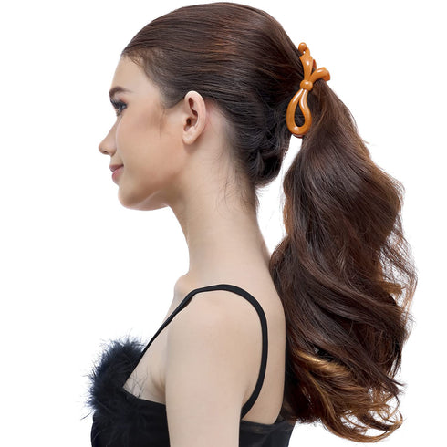 RC ROCHE ORNAMENT 6 Pcs Bow Ribbon Hair Clip Claw, Women Banana Ponytail Holder, Classic Multicolor