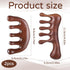 hinbkenla 2 Pcs Wooden Scalp Massager,Loc Comb,Loc Brush for Dreads,Massage Comb,Wooden Massage Comb,Natural Sandalwood