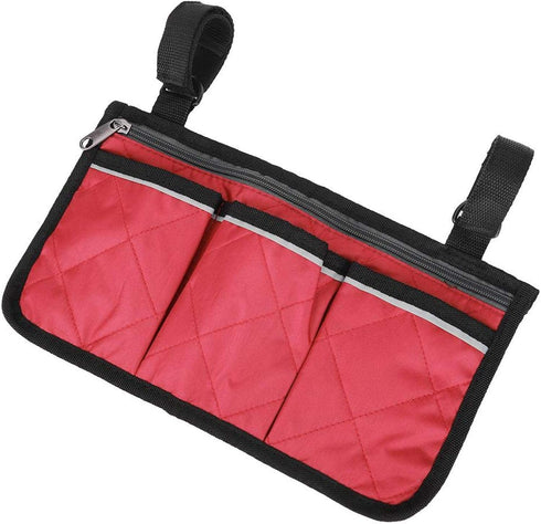 RiToEasysports Walker Bag,Multifunctional Wheelchair Side Bag Scooter Armrest Side Bag Hanging Pouch Storage Organizer