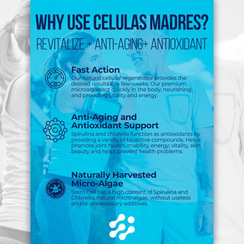 AFA Stem Cell Supplements 500mg - 60 Caps for Natural Antiaging & Longevity Properties, Boosts Immunity, Reduces Joint