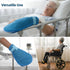NIMBLOOM 2 6.7x10.6 Pcs Restraint Gloves, Elderly Anti-Scratch Mitts with Zipper Opening, Extended Straps, Finger