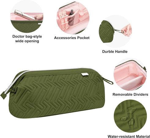 Leudes Hair Tools Travel Bag for Shark Flexstyle - Waterproof Dustproof Organizer for Hair Air Wrap Dryer (Army Green)