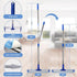 18" Professional Microfiber Mop, Flat Mop with Stainless Steel Handle, 2 Reusable Washable Mop Pads for Floor Cleaning
