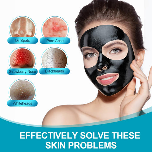POP MODERN.C Blackhead Remover Mask Bamboo Charcoal Peel Off Mask 3-in-1 Kit for Deep Cleansing