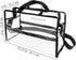 SHANY Clear PVC Water-Resistant Travel Tote Bag, Large See-Thru Bag with Adjustable Shoulder Straps and Zippered Pockets