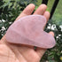 Natural Rose Quartz Gua Sha Massage Tool for Body Skin Facial, Crystal Scraping Board for SPA Therapy