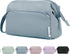 Narwey Large Women Makeup Bag, Wide-open Travel Cosmetic Organizer, Toiletry Bag for Cosmetics, Greyish Blue