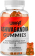 Ashwagandha Gummies with Turmeric and Black Pepper Extract - Herbal Gummy Supplement - 60 Gummies