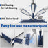 Wet Spray Mop for Floor Cleaning, Refillable Spray Bottle with 3 Washable Microfiber Pads, Home or Commercial Use, Blue