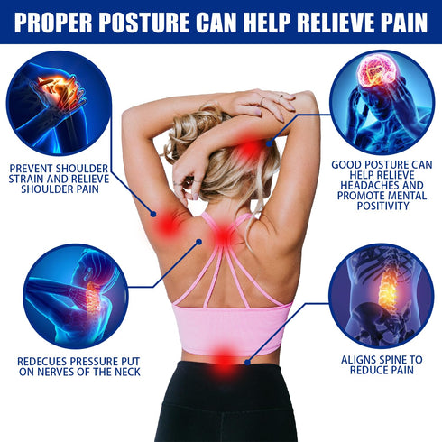 Posture Corrector for Women and Men - Adjustable Back Brace for Pain Relief - Enhances Posture and Provides Lumbar