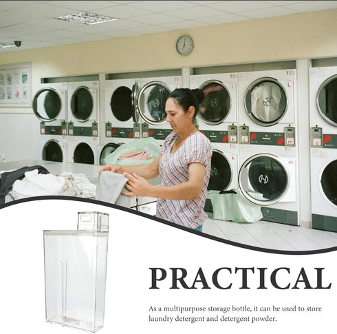 Ipetboom Refillable Laundry Dispenser, Transparent Liquid Container, 1 Pc