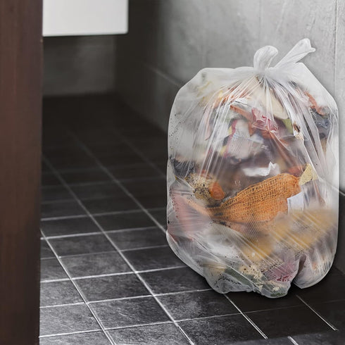 Tebery 300 Counts 4 Gallon Clear Small Garbage Bags, Wastebasket Bin Liners for Bathroom Bedroom Office