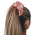 Jumbo Oversized XL Satin Scrunchies for Women, Large Elastic Ties Band for Ponytail Bun, Frizz Prevention (Red)