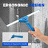Neeklinny 13.5" 7" Multi-Purpose Window Squeegee with Handle, Rotating Window Cleaner for Glass, Shower Door, Car