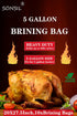 Turkey Brining Bags - 20x27.5in, Food Grade 5 Gallon Bucket Liner, Set of 10pcs Leak Proof Brining Bags for Thanksgiving