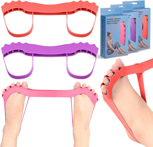 Halloscume Toe Stretch Bands for Bunions Correction Toe Spacers Separators Foot Stretcher
