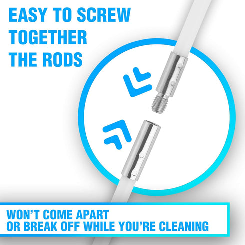 The Professional Dryer Vent Cleaner Kit - 30-Feet Lint Remover with Reusable Nylon Brush and Drill Attachment