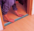 Vinyl Door Threshold Ramp, 36 Inch Door Transition Strip, Wheelchair Ramp Edge-Reducer for Home/Door/Floor (Grey)