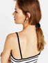 Pack of 10 Small Velvet Scrunchies - Mini Thin Elastic Hair Ties for Women Hair Accessories (Black)