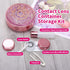 Contact Lens Case, Cute Bling Stars Holder Travel Kit with Remover Tool and Mirror (Pink)