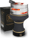Premium Black Hookah Bowl Set with Cover, Heat Management Charcoal Holder, Luxury Ceramic Hookah Head
