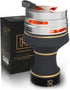 Premium Black Hookah Bowl Set with Cover, Heat Management Charcoal Holder, Luxury Ceramic Hookah Head