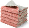 kimteny Cleaning Cloths Kitchen Towels Microfiber Washcloths Lint Free Dish Cloth, Pack of 5 (10"x10", Pink-Grey)