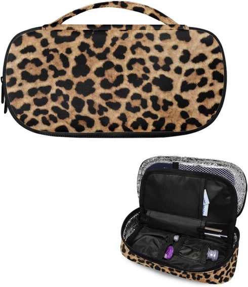 Cheetah Print Diabetic Supplies Bag - Lightweight Insulin Storage Case for Diabetes Testing Kit & Blood Glucose Monitor