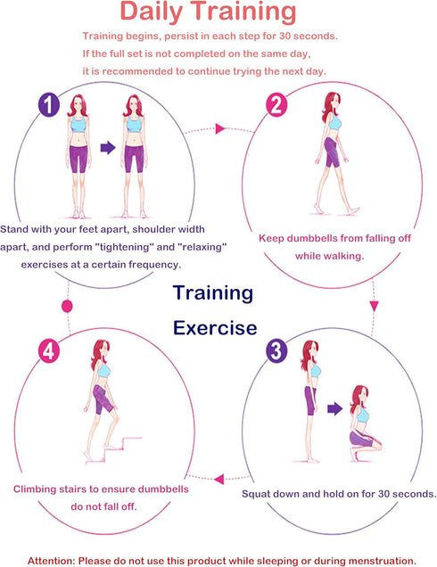 Set, kegel Exercise System, Kegel Exercise Weight Control Food-Grade Silicone: Pelvic Floor Exercise, Pelvic Floor